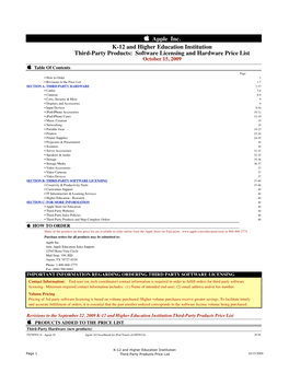 10-15-09 Hied K12 3PP Price List