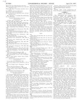 CONGRESSIONAL RECORD—HOUSE April 29, 1997