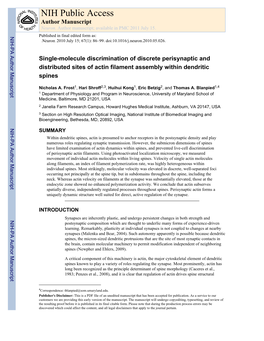 NIH Public Access Author Manuscript Neuron