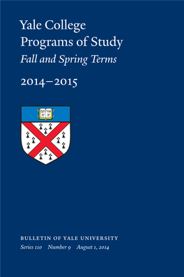 Yale College Programs of Study 2014–2015