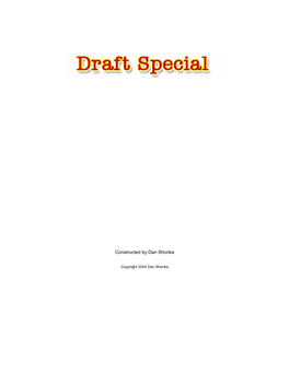 To View the 2004 Draft Reports