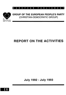 Report on the Activities