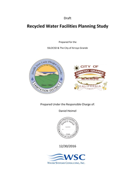 Recycled Water Facilities Planning Study