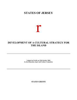 Development of a Cultural Strategy for the Island