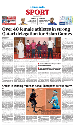 Over 40 Female Athletes in Strong Qatari Delegation for Asian Games