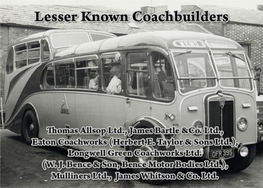 Lesser Known Coachbuilders 1