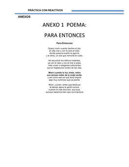 Anexo 1 Poema: Para Entonces