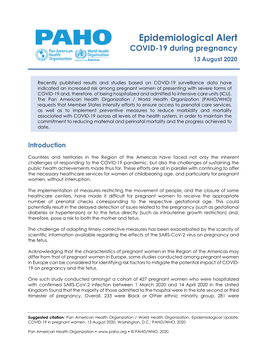 Uploaded on September 8, 2020 Epidemiological Alert: COVID-19