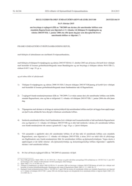 Nr. Xx/246 Xx.1.2011 EØS-Tillegget Til Den Europeiske Unions Tidende Nr