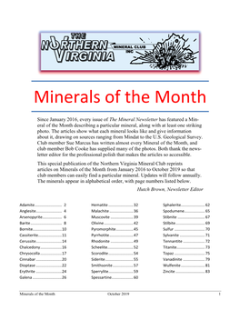 Minerals of the Month