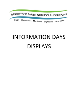 Information Days Displays