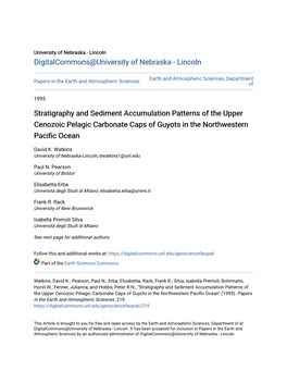 Stratigraphy and Sediment Accumulation Patterns of the Upper Cenozoic Pelagic Carbonate Caps of Guyots in the Northwestern Pacific Ocean