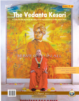 The Vedanta Kesari a Cultural and Spiritual Monthly of the Ramakrishna Order Since 1914