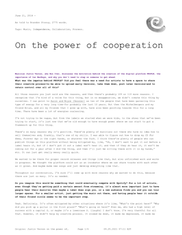 Origins: Justin Vernon on the Power of Cooperation