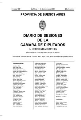 DIARIO DE SESIONES DE LA CAMARA DE DIPUTADOS 1A