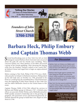 Barbara Heck, Philip Embury and Captain Thomas Webb