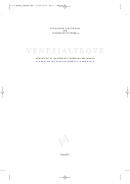 Almanacco Della Presenza Veneziana Nel Mondo Almanac of the Venetian Presence in the World