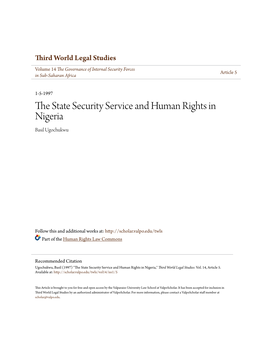 The State Security Service and Human Rights in Nigeria