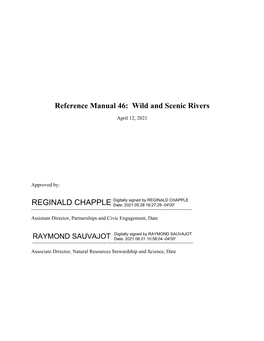 Reference Manual 46: Wild and Scenic Rivers