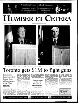 Toronto Gets $ 1 M to Fight Guns