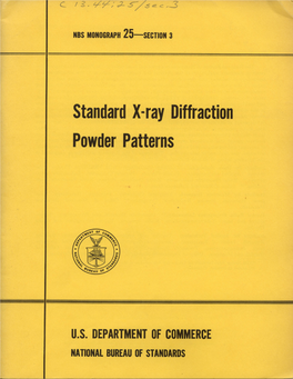 Standard X-Ray Diffraction Powder Patterns