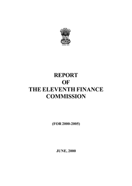 Report of the Eleventh Finance Commission