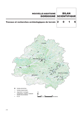 Bilan Scientifique 2 0 1 6 Dordogne