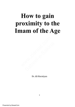 Proximity to the Imam of the Age.Pdf