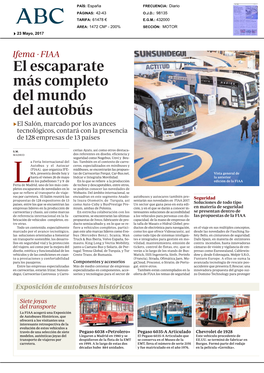 El Escaparate Más Completo Del Mundo Del Autobús · El Salón, Marcado Por Los Avances Tecnológicos, Contará Con La Presencia De 128 Empresas De 13 Países