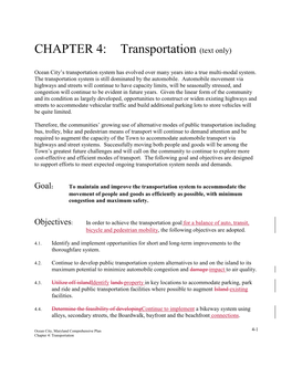 CHAPTER 4: Transportation (Text Only)