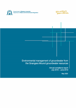 Environmental Management of Groundwaterfinal from Report: the Gnangara Mound Groundwater Resources