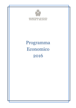 Programma Economico 2016