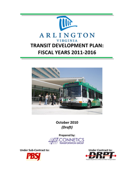 Transit Development Plan: Fiscal Years 2011‐2016