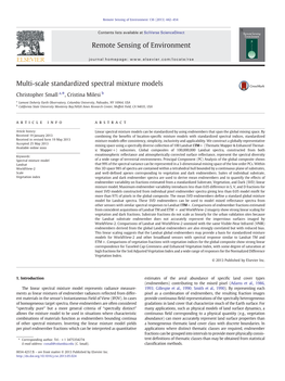 Multi-Scale Standardized Spectral Mixture Models