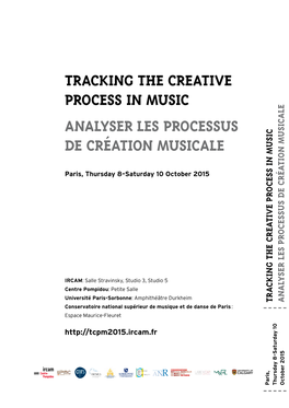 Analyser Les Processus De Création Musicale