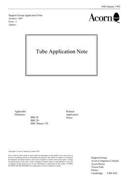 Tube Application Note