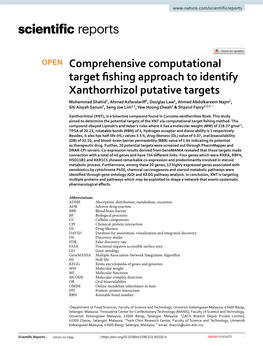 Comprehensive Computational Target Fishing Approach to Identify