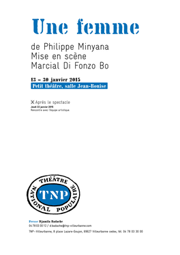De Philippe Minyana Mise En Scène Marcial Di Fonzo Bo