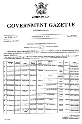 GOVERNMENT GAZETTE Published by Authority