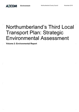 Northumberland's Third Local Transport Plan: Strategic