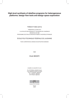 High-Level Synthesis of Dataflow Programs for Heterogeneous Platforms: Design Flow Tools and Design Space Exploration