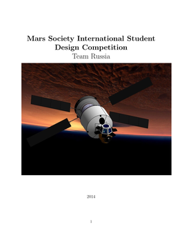 Mars Society International Student Design Competition Team Russia