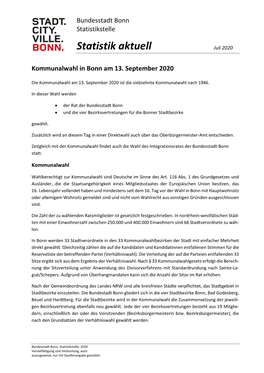 Statistik Aktuell Juli 2020