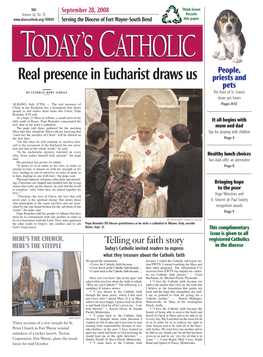 Real Presence in Eucharist Draws Us Priests and Pets by CATHOLIC NEWS SERVICE the Feast of St