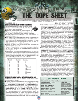 Packers 2021 Draft Preview Dope Sheet