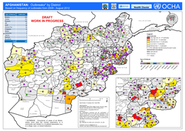 Outbreaks* by District DRAFT WORK in PROGRESS