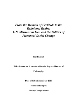 US Missions in Iran and the Politics of Piecemeal Social Change
