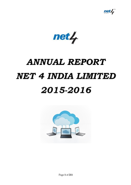 Annual Report Net 4 India Limited 2015-2016