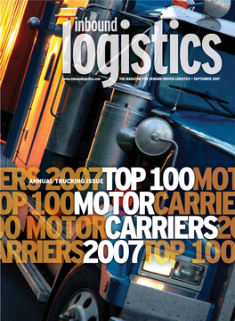 ANNUAL TRUCKING ISSUETOP 100 MOTOR CARRIERS 2007 Deliver the Goods