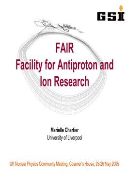 FAIR Facility for Antiproton and Ion Research